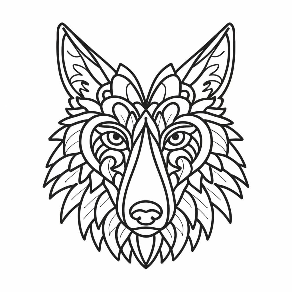 Mandalas Loup 51